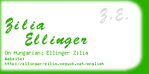 zilia ellinger business card